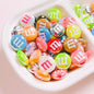 10pcs 14mm M Beans Acrylic Beads Jewelry Making Craft Supplies 19