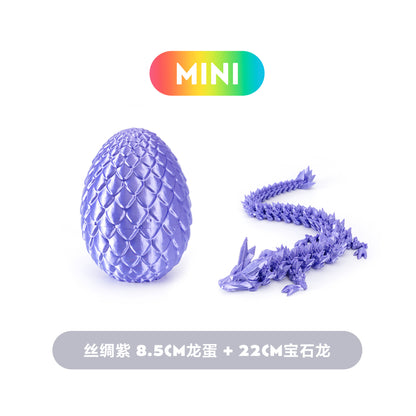 3D Printed Chinese Loong Dragon Egg Decoration Gift 22cm