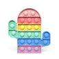 Silicone Pop It Fidget Toy Rainbow Mickey Shape Sensory Toy 3