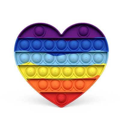 Silicone Pop It Fidget Toy Heart Shape 15 × 13.4cm
