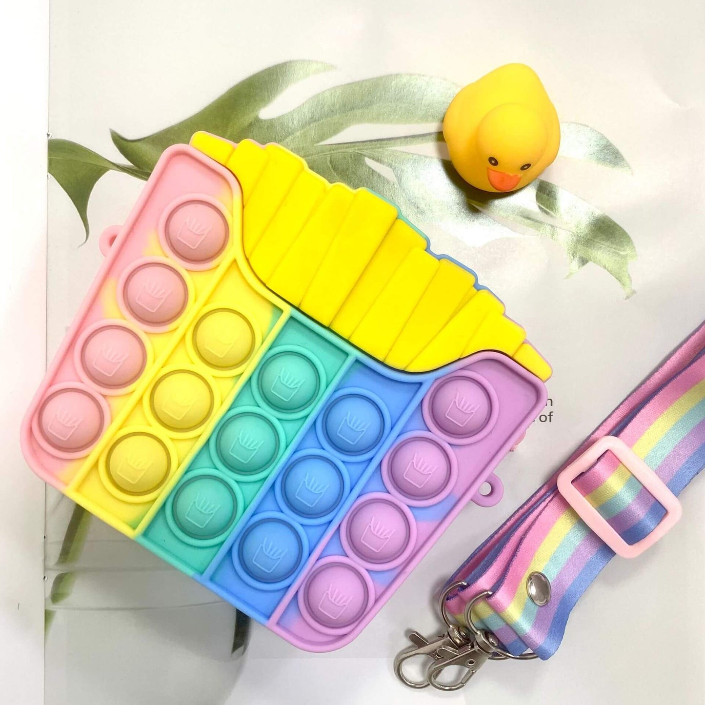 Silicone Pop It Fidget Toy Purse Sensory Bag for Kids and Adults 28