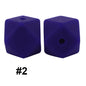 50pcs 14mm Hexagon Silicone Beads Solid Color Variety Options 72