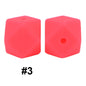 50pcs 14mm Hexagon Silicone Beads Solid Color Variety Options 73