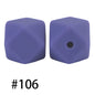 50pcs 14mm Hexagon Silicone Beads Solid Color Variety Options 50