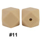 50pcs 14mm Hexagon Silicone Beads Solid Color Variety Options 54