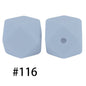 50pcs 14mm Hexagon Silicone Beads Solid Color Variety Options 60