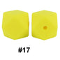 50pcs 14mm Hexagon Silicone Beads Solid Color Variety Options 69
