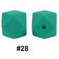 50pcs 17mm Hexagon Silicone Beads Solid Color Bulk Assortment 90