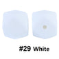 50pcs 14mm Hexagon Silicone Beads Solid Color Variety Options 89