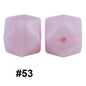 50pcs 14mm Hexagon Silicone Beads Solid Color Variety Options 113