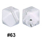 50pcs 14mm Hexagon Silicone Beads Solid Color Variety Options 6