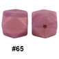 50pcs 14mm Hexagon Silicone Beads Solid Color Variety Options 8