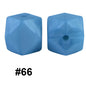 50pcs 14mm Hexagon Silicone Beads Solid Color Variety Options 9