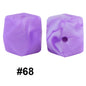 50pcs 14mm Hexagon Silicone Beads Solid Color Variety Options 11