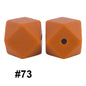 50pcs 14mm Hexagon Silicone Beads Solid Color Variety Options 16