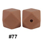 50pcs 14mm Hexagon Silicone Beads Solid Color Variety Options 20