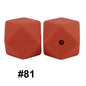 50pcs 14mm Hexagon Silicone Beads Solid Color Variety Options 24