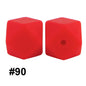 50pcs 14mm Hexagon Silicone Beads Solid Color Variety Options 33