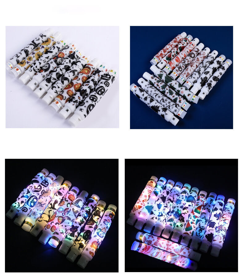 Light Up Pop Tubes Sensory Fidget Toy Normal and Large Sizes 16