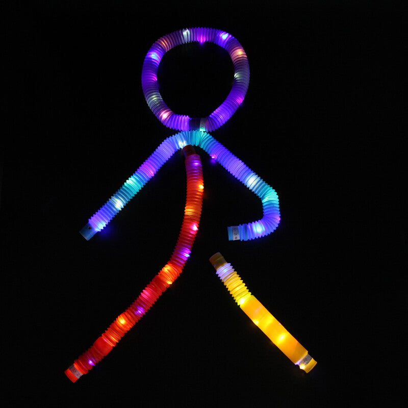 Light Up Pop Tubes Sensory Fidget Toy Normal and Large Sizes 5