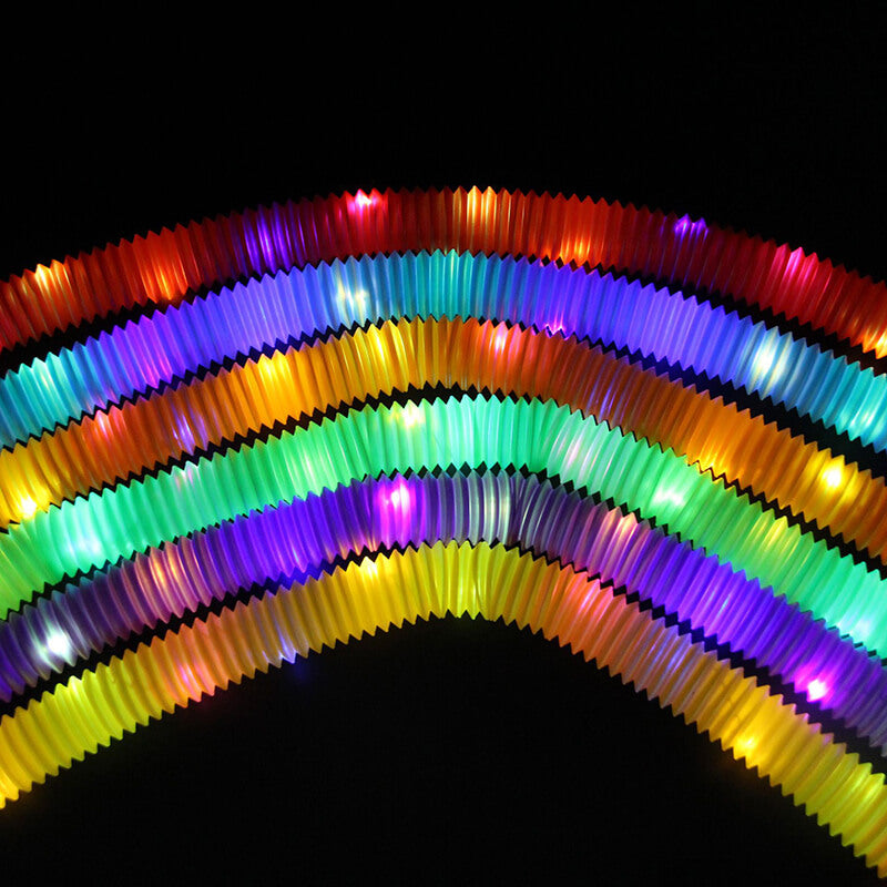 Light Up Pop Tubes Sensory Fidget Toy Normal and Large Sizes 3