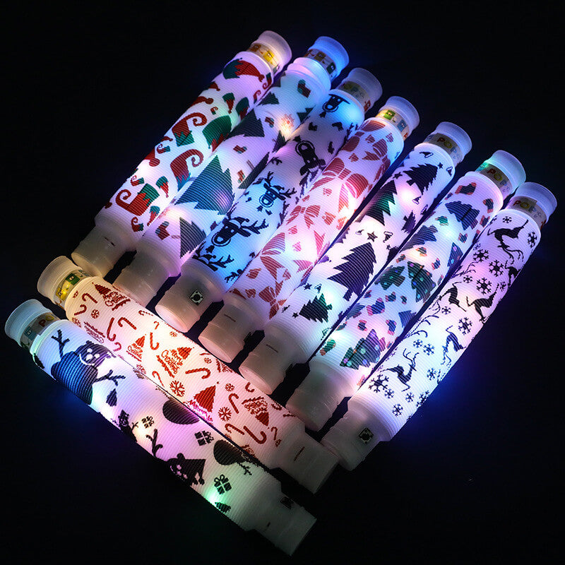 Light Up Pop Tubes Sensory Fidget Toy Normal and Large Sizes 7