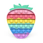 Silicone Pop It Fidget Toy Strawberry Shape 11.9×14.6cm