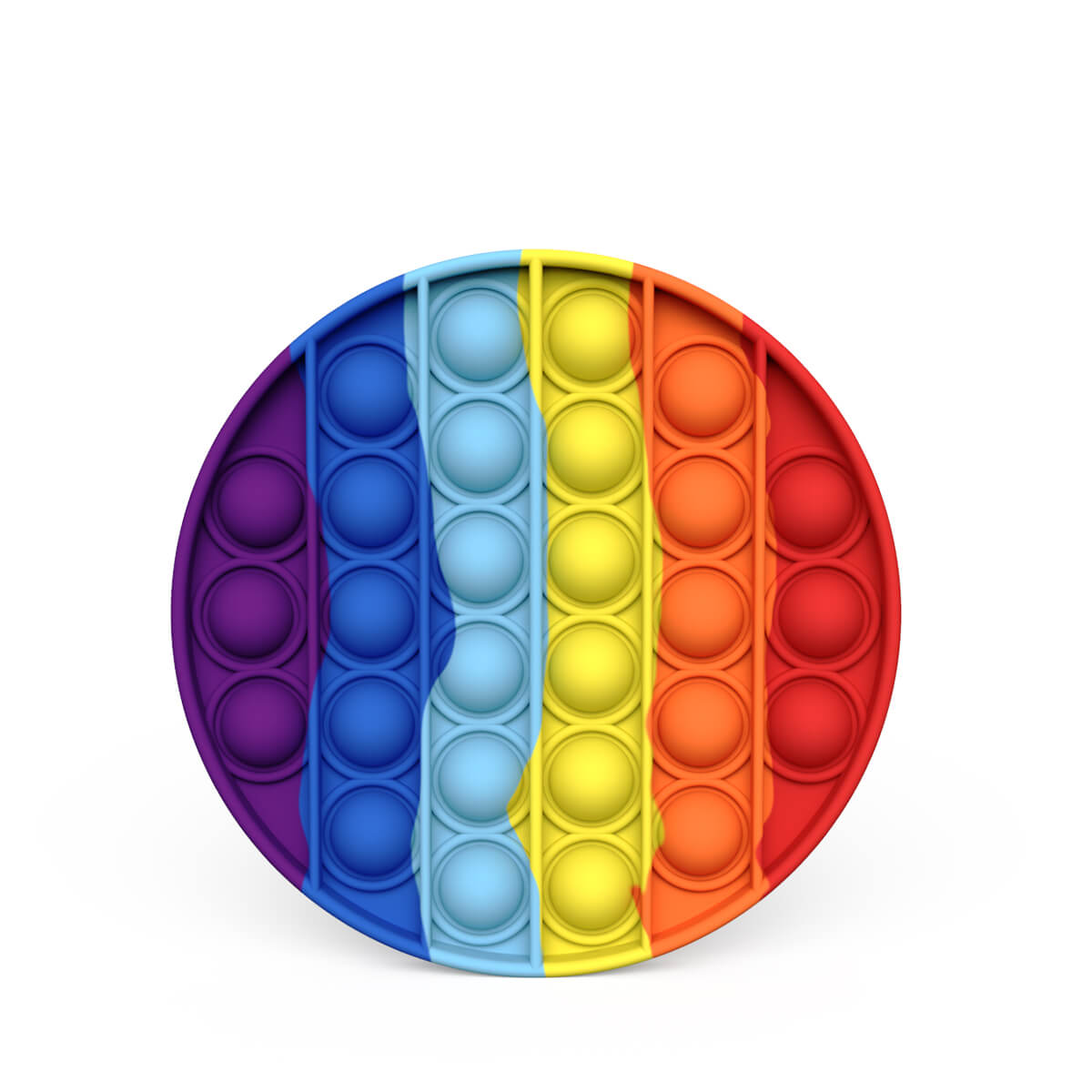 Silicone Pop It Fidget Toy Circle Shape 12.5cm Diameter