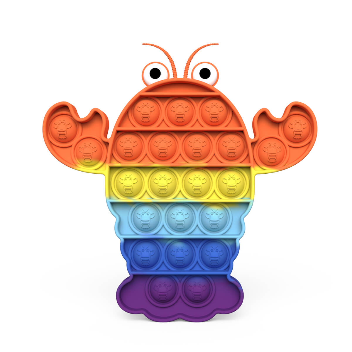 Silicone Pop It Fidget Toy Lobster Shape 15.7 x 15.4cm