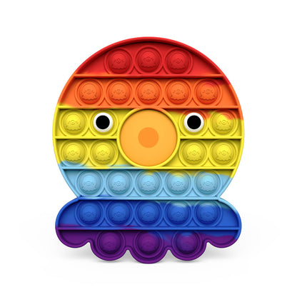 Silicone Pop It Fidget Toy Rainbow Mickey Shape Sensory Toy 9