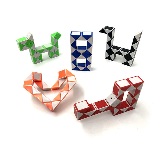 Plastic Snake Cube Twist Puzzle 24 Blocks 22cm