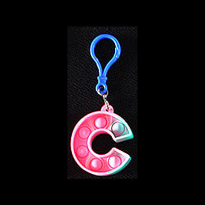 Silicone Pop It Fidget Toy Alphabet Letters A-Z Keychain 11