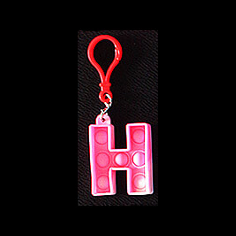 Silicone Pop It Fidget Toy Alphabet Letters A-Z Keychain 16