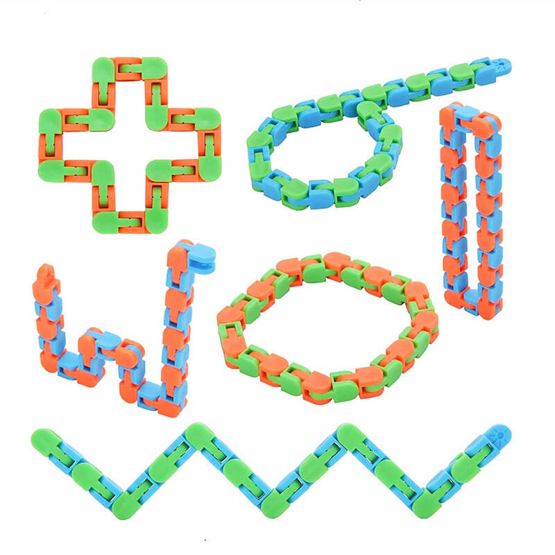 Plastic Wacky Track Fidget Toy Snap and Click 27cm Length
