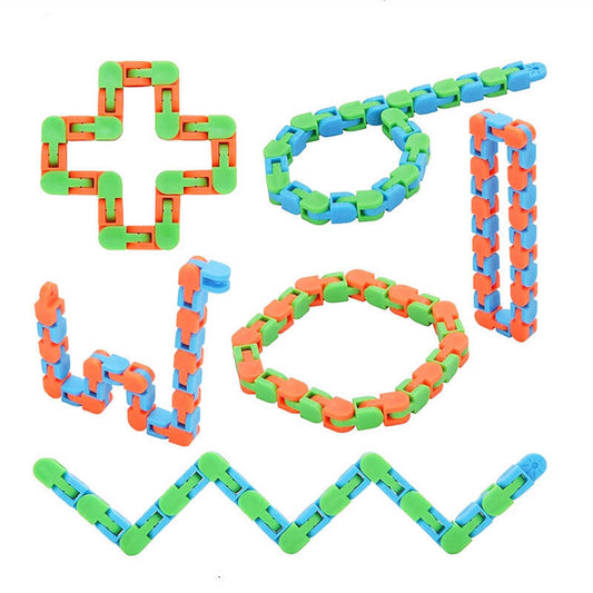 Plastic Wacky Track Fidget Toy Snap and Click 27cm Length