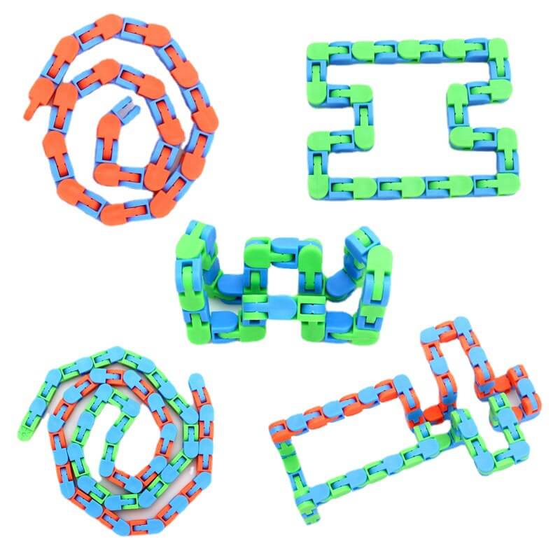 Plastic Wacky Track Fidget Toy Snap and Click 27cm Length 6