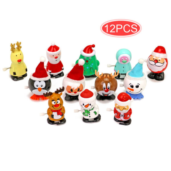 12 Pack Christmas Windup Toys Walking Party Favor Wholesale Description image 1