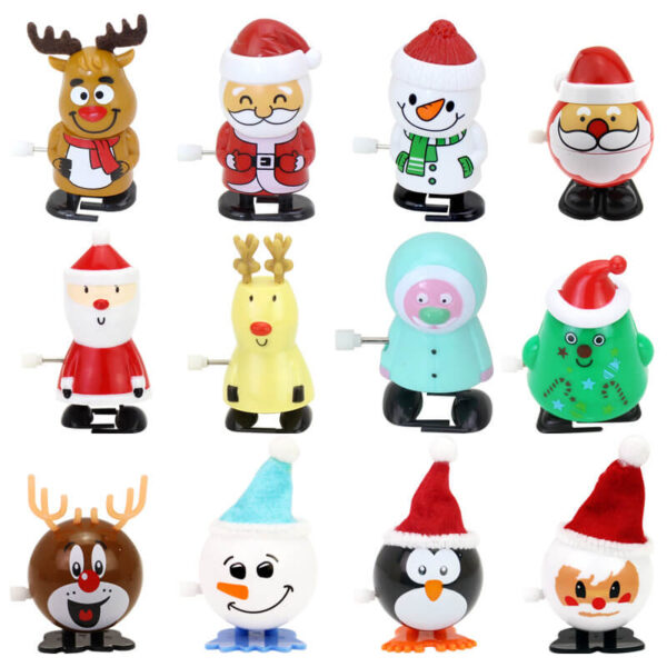 12 Pack Christmas Windup Toys Walking Party Favor Wholesale Main image