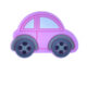 Slika varijacije za mali ružičasti automobil