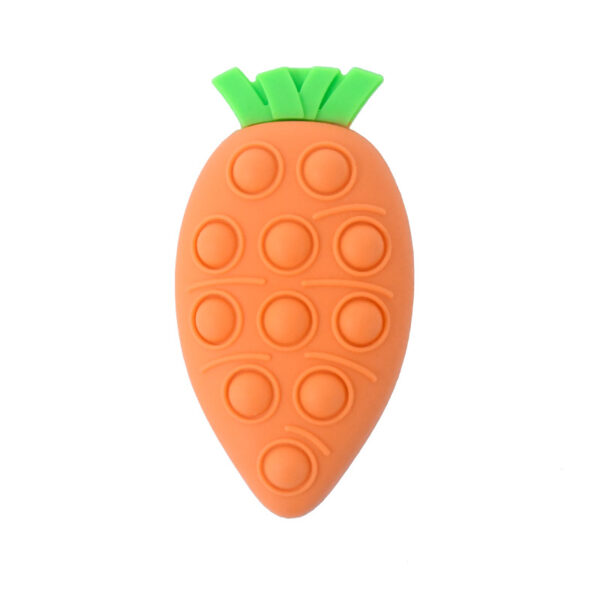 3D Carrot Pop It Fidget Toy Orange