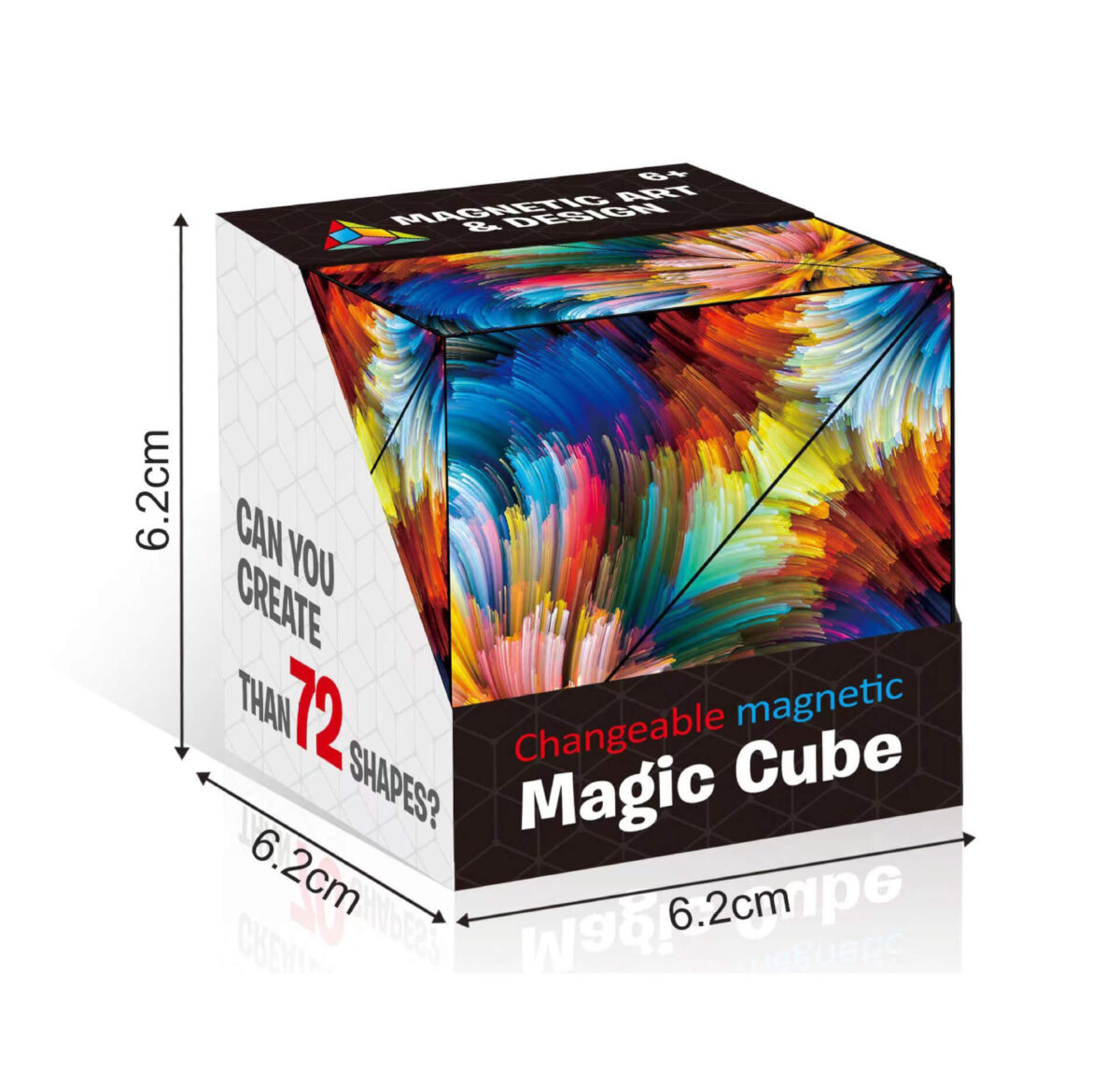 3D utskiftbar magnetisk kube geometrisk puslespill 02
