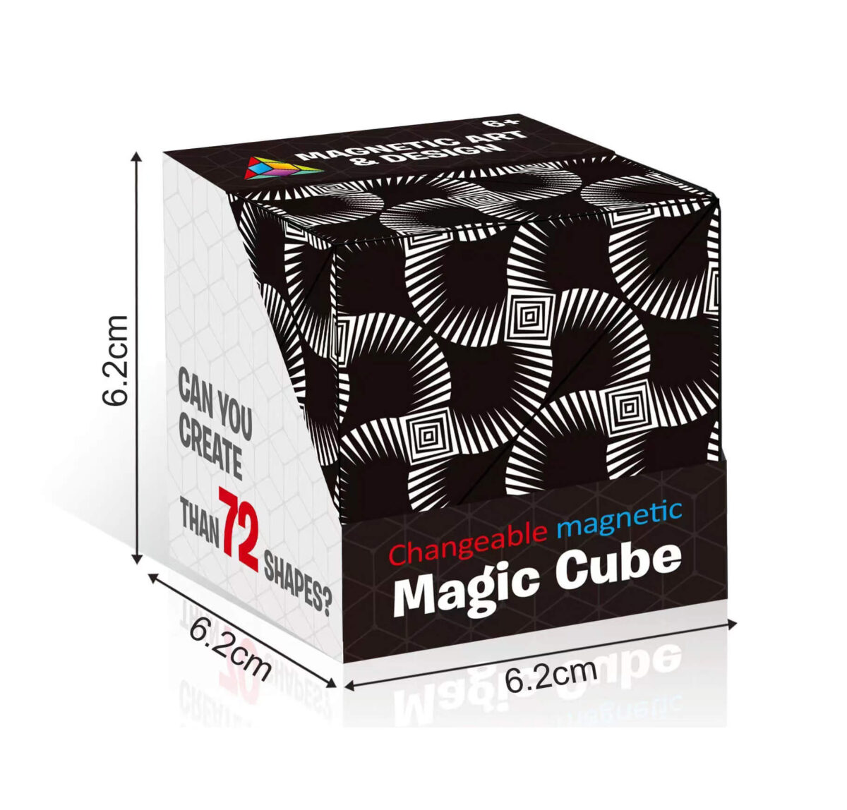 3D utskiftbar magnetisk kube geometrisk puslespill 03