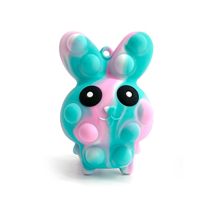 3D Pop Its Rabbit Fidget Toy Blue Pink