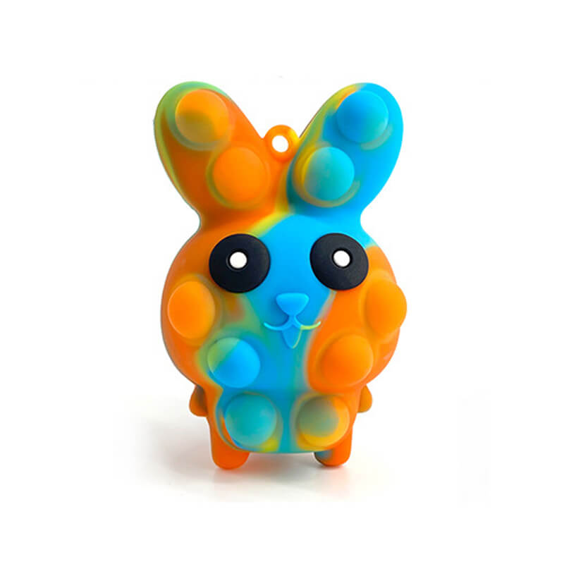 3D Pop Its Rabbit Fidget Toy Blueorange