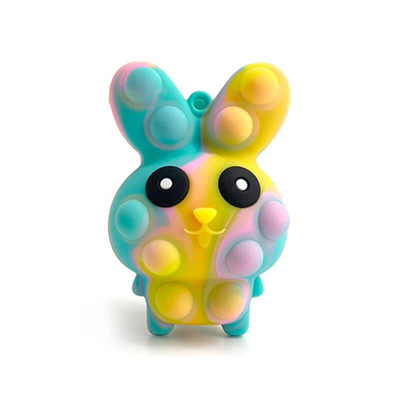 3D Pop Its Rabbit Fidget Toy Blueyellow