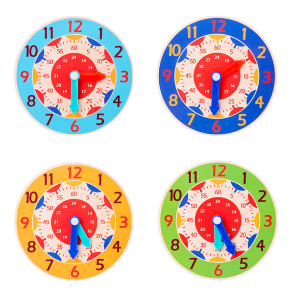 Children Montessori Wooden Clock Toys