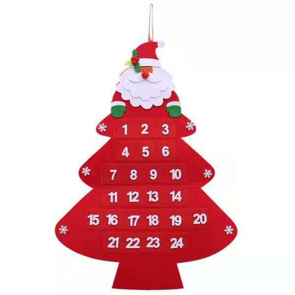 Christmas Tree Felt Advent Calendar Chritmas Countdown Kit