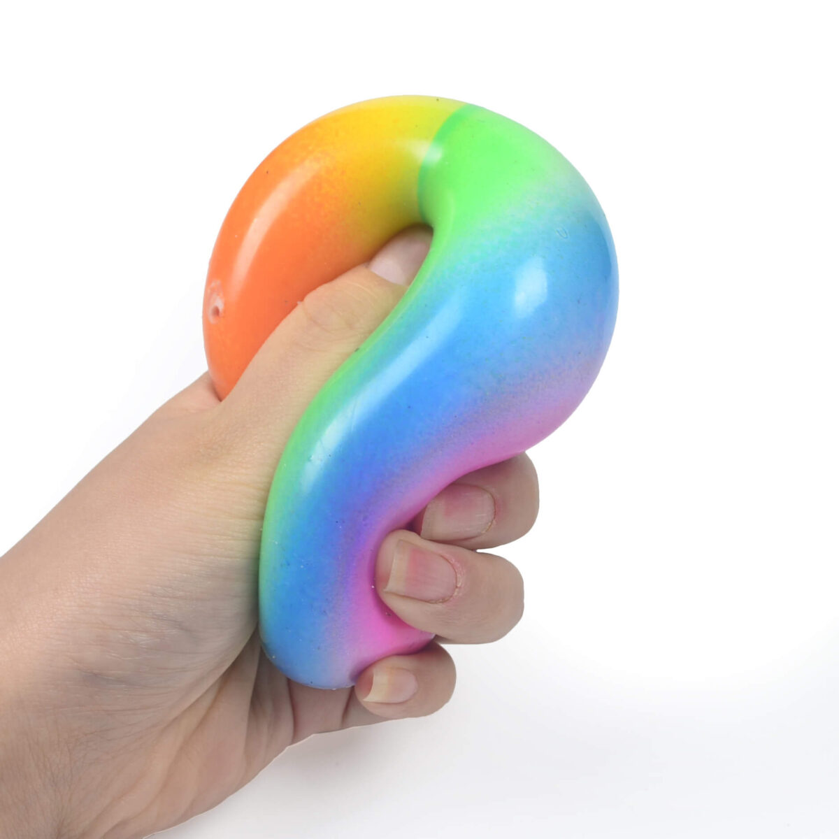 Color Changing Flour Vent TPR Soft Rubber Rainbow Ball 13