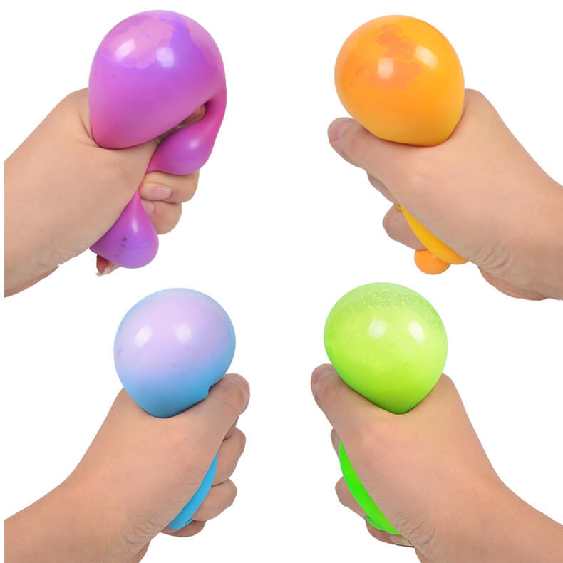 Color Changing Flour Vent TPR Soft Rubber Rainbow Ball 8