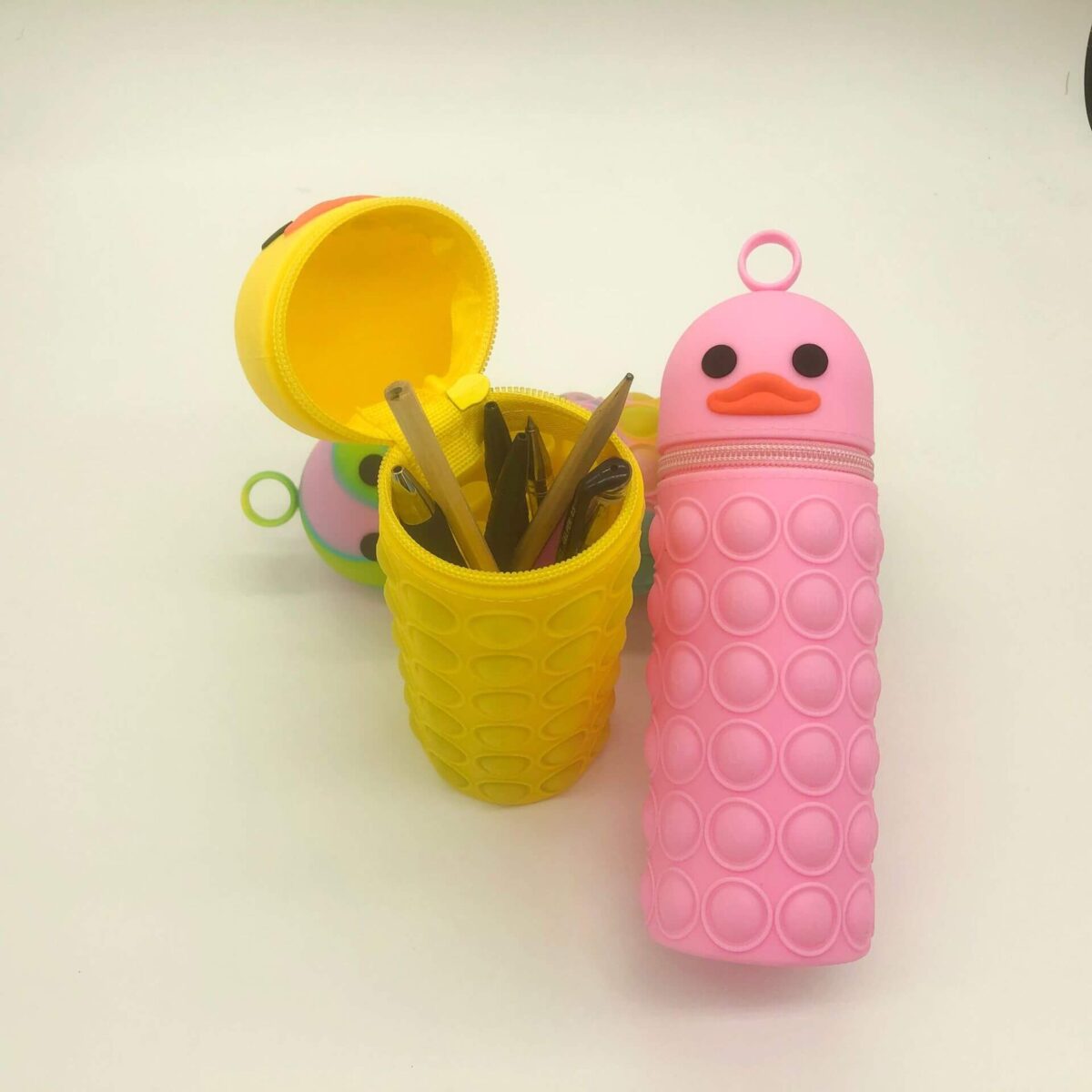 Duck Pop It Pensil Case Pink 1